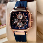 Reward VIP Men’s Watch – Modern Square Dial with Comfortable Silicone Strap